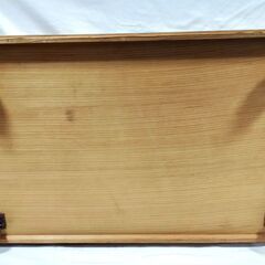 △ 玉屋謹製 お座敷ワゴン ポットワゴン 昭和レトロ 高さ 31.5cm 幅 63cm 奥行 40cm 焼印あり キャスター付き 傷、一部変色等あり 現状渡しの画像