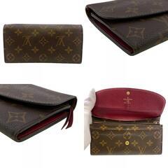 ルイヴィトン LOUIS VUITTON 長財布 モノグラム ポルトフォイユ エミリー M60136 ブラウンの画像