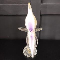 25*90016 Multi Glass HAND CRAFT 鳥 工芸ガラス マルティグラスの画像