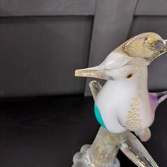 25*90016 Multi Glass HAND CRAFT 鳥 工芸ガラス マルティグラスの画像