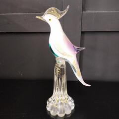 25*90016 Multi Glass HAND CRAFT 鳥 工芸ガラス マルティグラスの画像