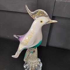 25*90016 Multi Glass HAND CRAFT 鳥 工芸ガラス マルティグラスの画像