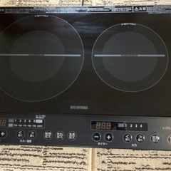 アイリスオーヤマ 2口 IHコンロ IHK-W13-Bの画像