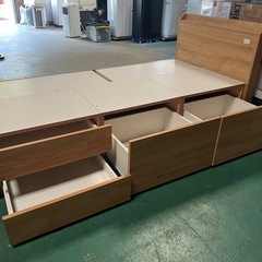 【ご成約】ニトリ シングルベッド マットレス  フレーム　セット【シミ無し 極美品 使用 頻度極少】の画像