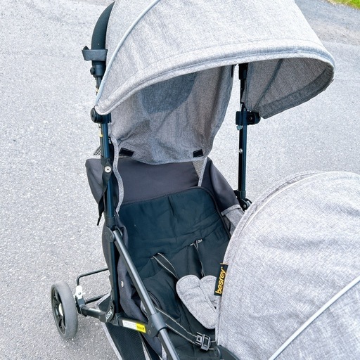 訳あり】besrey BR-C708S 2人乗りベビーカー