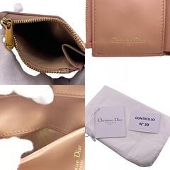 クリスチャンディオール Christian Dior 三つ折り財布 30モンテーニュコンパクトウォレット ピンクの画像