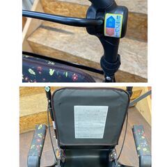 ジ383/ シルバーカー TacaoF フラワーブラック 花柄 幸和製作所 介護 の画像