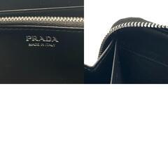 プラダ PRADA 長財布 ラウンドファスナー レタリングロゴ 1ML506-2BBE ブラックの画像