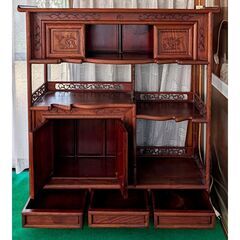 茶箪笥 (横幅118cm) アンティーク品の画像