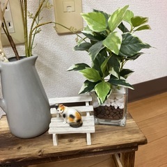 ニトリ フェイクグリーン 飾り台 造花 花瓶などインテリア用品の画像