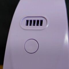 【リサイクルストアスターズ吉野店】夏のデスクワークにおススメのアイテム!【保管品】首かけ扇風機　リーフレスハンディングネック(パープル)の画像