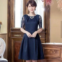 【美品】cui ying スイエイ　パーティードレス　ネイビーの画像