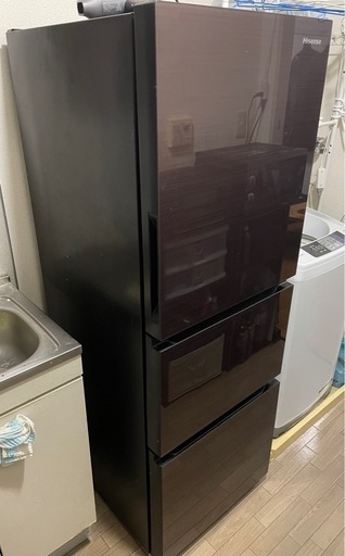 冷蔵庫 ハイセンス　282L 2018年製 ブラウン