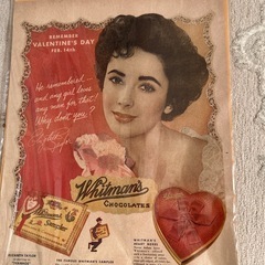 1952年頃のエリザベステイラーのバレンタインデーのポスターの画像