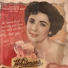 1952年頃のエリザベステイラーのバレンタインデーのポスターの画像