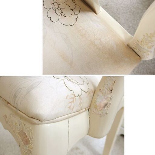 螺鈿細工 6人掛けダイニングテーブル セット ガラス天板付き 鳳凰 蔦