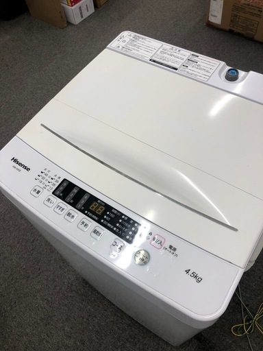 値下げしました！【中古品】Hisense 全自動洗濯機 4.5kg HW-K45E