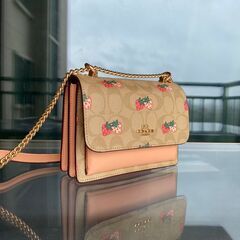 [コーチ] klare strawberry シリーズ レディース イチゴ ショルダーバッグ コンパクト 斜め掛けバッグ ミニ オルガンバッグの画像