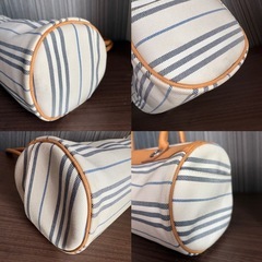 BURBERRY ハンドバッグ ミニボストン ボーダー 筒型 肩掛け可の画像
