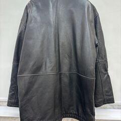【超格安200円】メンズ レザージャケット 革ジャン アウター ブラック 冬用 防寒 引き取り限定の画像