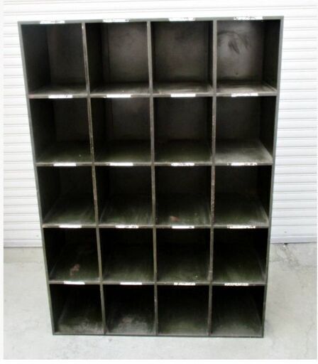 レトロ　鉄製　下駄箱　シューズラック　棚　ロッカー　古民家　オープンラック　陳列棚　収納棚　アンティーク　金属製 時代物 引取り歓迎