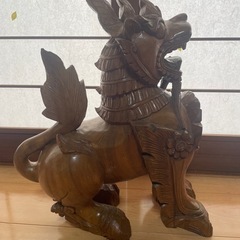 シーサー置物木製 骨董品
の画像