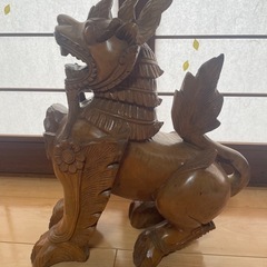 シーサー置物木製 骨董品
の画像
