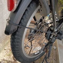幼児補助椅子付きヤマハ電動自転車の画像