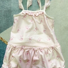 子ども服　キッズ服　水着　ノースリーブ　トップス　100 女の子　H&M 夏服　水遊びの画像