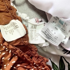 子ども服　キッズ服　水着　ノースリーブ　トップス　100 女の子　H&M 夏服　水遊びの画像