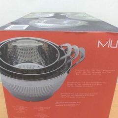 ③新品 コストコ MIU ステンレスコランダー 3PC ハンドル付きザル３個セット 札幌 西野店の画像