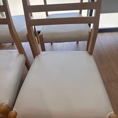 ダイニングチェア　ホワイト　4脚の画像