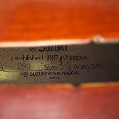 3/4 SUZUKIヴァイオリン　バイオリン（初心者用）の画像