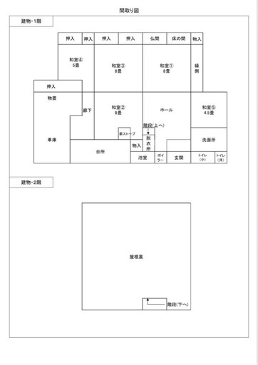 土地、建物、山、畑付き一軒家　田舎に住もう
