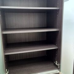 ★リユースのサカイ水戸店★  食器棚 ダークブラウン H178×D39.5×W59 クリーニング済み MT5353の画像
