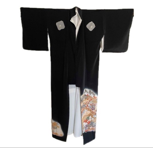 新品未使用 黒留袖 五つ紋入り 比翼仕立て 正絹 仕立て糸付き フォーマル