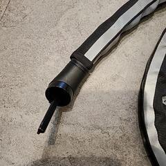  可変ダイヤル式反射ジョイントワイヤー錠 18mmx1200mm ブラック  コンビネーションロックの画像