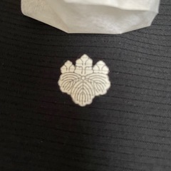 【新品未使用・仕立て糸付き】夏用 黒喪服 絽 五つ紋付き 着物の画像