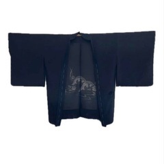【未使用品/仕立て糸付き、夏用・喪服】正絹 黒羽織 絽 礼装用 和装アウターの画像