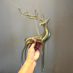 ゴールド鹿の置物縁起物 風水 インテリア雑貨北欧おしゃれ 書斎