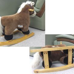 乗用玩具 ロッキングホース ジャンク品 室内遊具 ブラウン系 馬の乗り物 おもちゃ☆ 札幌市 北区 屯田 の画像
