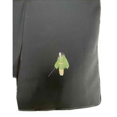 新品未使用 黒羽織 正絹 高級 男性用 能舞楽柄 仕立て糸付き 茶道 観劇 和装の画像
