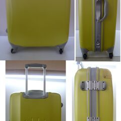 ★大型 スーツケース キャリケース 黄色 イエロー 海外 長期 旅行用 トラベルバック トラベルケース 旅行カバン lの画像