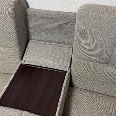 ニトリ　テーブル付3人掛けソファベッドの画像