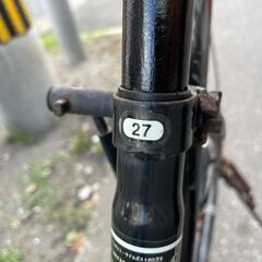 自転車　No.469　ブラック　27インチ　ライト付き　【リサイクルショップどりーむ荒田店】の画像