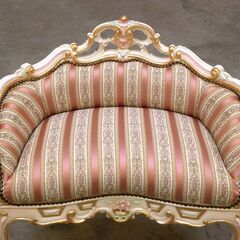 ≪yt2033ジ≫ 美品 ロココ調ドレッサーチェア oliver取扱 アンティーク調/イタリア/SILIK/姫系/プリンセス/かわいい/中古家具/宮城県仙台市 70829-02の画像