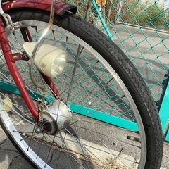 ♪ジモティー特価♪自動点灯ＬＥＤオートライト付き2４型ファミリーサイクル　中古自転車の画像