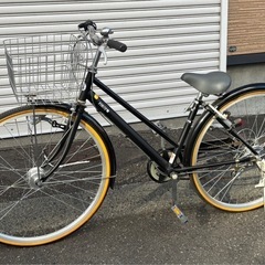 自転車 27インチ EXALTE エグザルテ 6段切替 黒 ブラック シティサイクル 札幌市白石区の画像