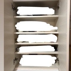 国産食器棚キッチン収納上下セットの画像