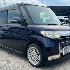 【支払総額15.8万円】格好良さ3倍！タントカスタム車検令和9年9月機関良好 社外マフラー BBSホイール 修復歴無し フルセグTV Bluetoothの画像